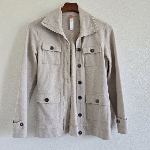 Lucy Four-Pocket Knit Utility Cardigan Sweatshirt Jacket Long Sleeve size Small - Picture 5 of 14